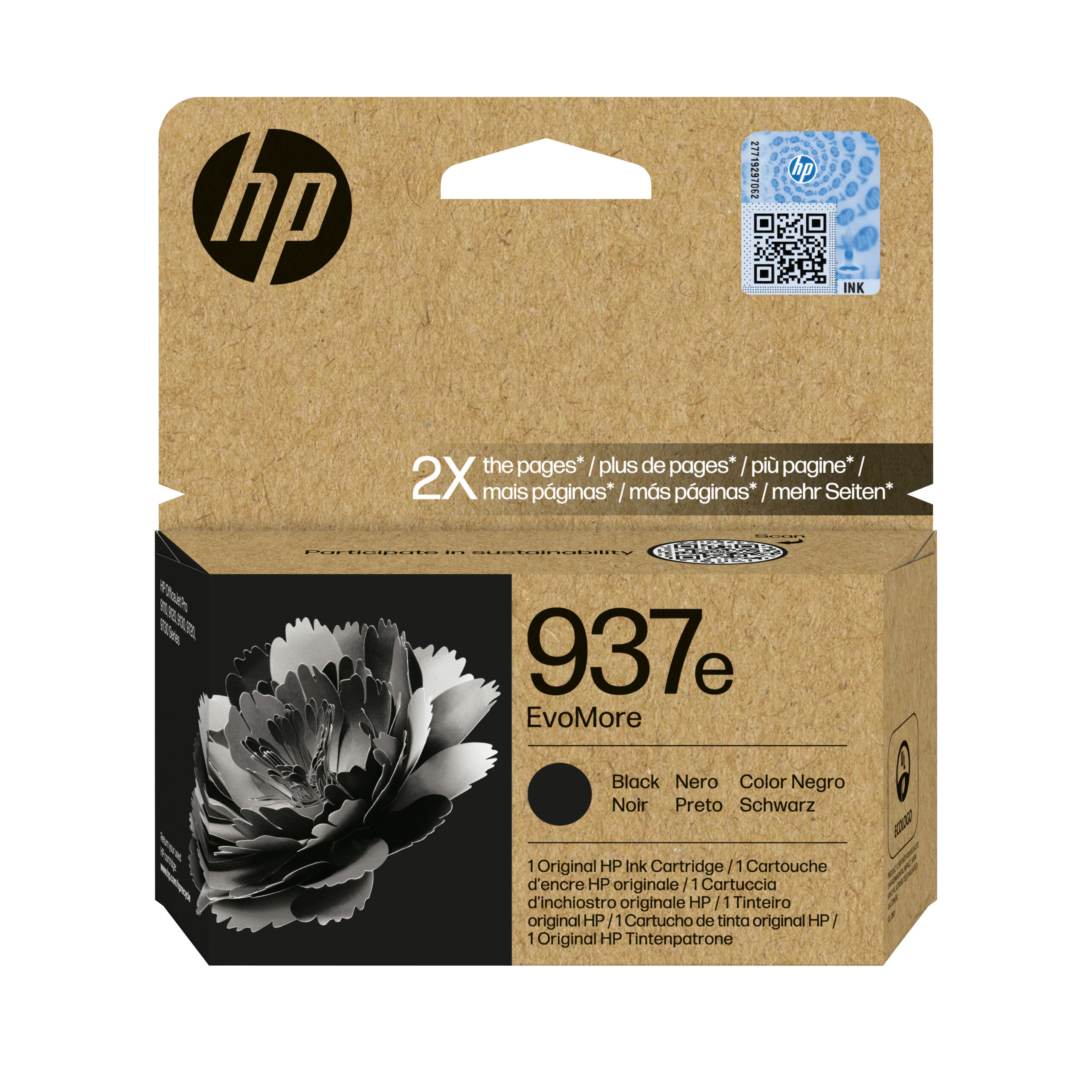 HP Cartus Cerneala Original Black, nr.937e pentru OJ PRO 9110|9120|9130|9720|9730, 2.5K, 4S6W9NE