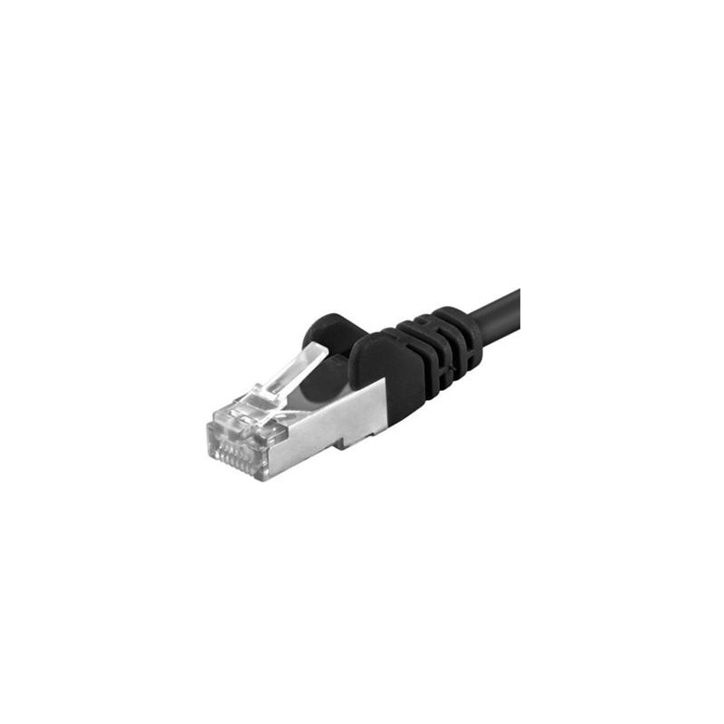 PremiumCord Patchcord SFTP RJ45-RJ45 Cat.6A, 0.25m, negru, SFTP-6A-0.25-BK