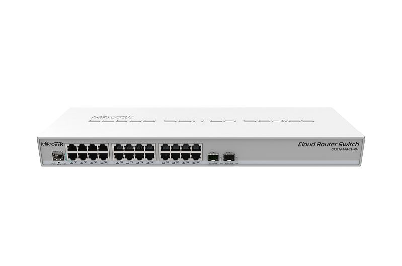 Mikrotik SWITCH, porturi Gigabit x 24, SFP+ x 2, managed, rackabil, carcasa, CRS326-24G-2S+RM