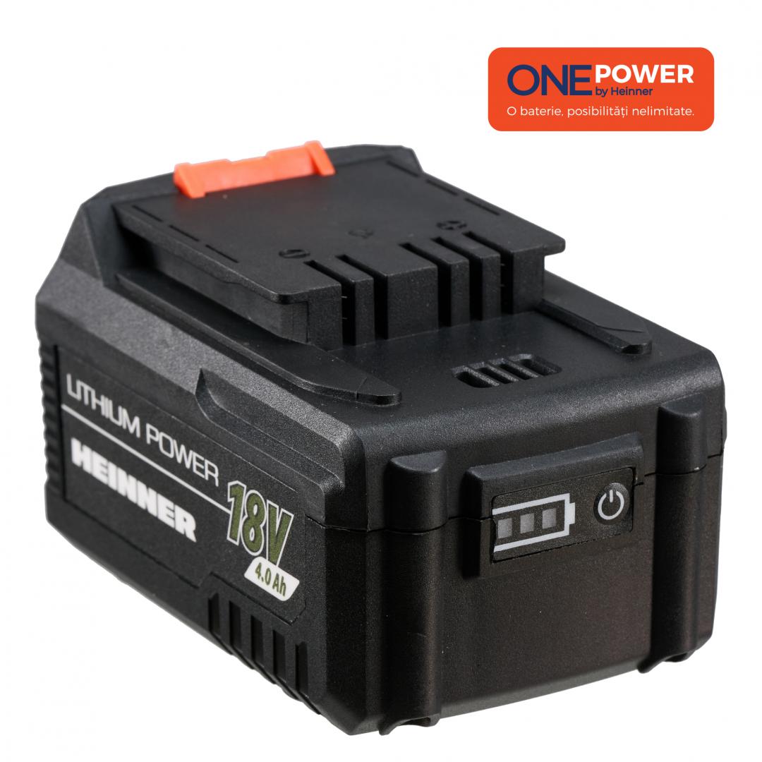 HEINNER ONE POWER by ACUMULATOR 18V 4.0Ah LI-ION, HR-LAC002 - imagine 2