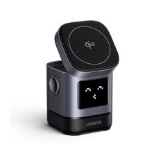 UGreen INCARCATOR wireless Qi 15W, W709 compatibilitate IPhone + AirPods, prindere magnetica, 45775