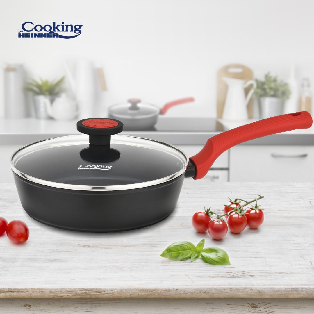 HEINNER TIGAIE ALUMINIU FORJAT + CAPAC 28X7 CM, REDMOON, COOKING BY, HR-MRK-AC28 - imagine 5