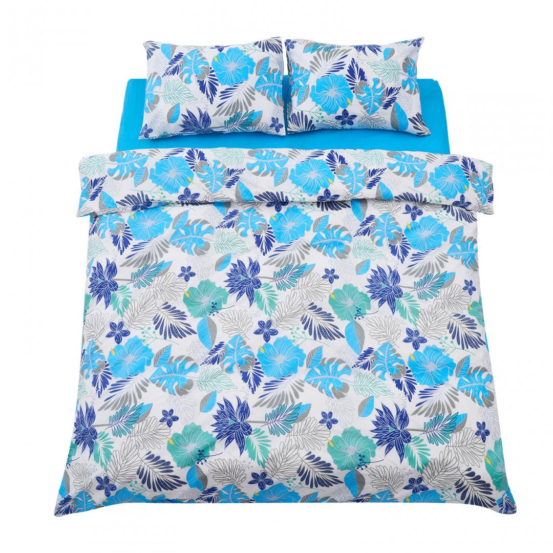 HEINNER Lenjerie kingsize, bumbac,132 TC, Ciel, HR-KGBED-132- CEL