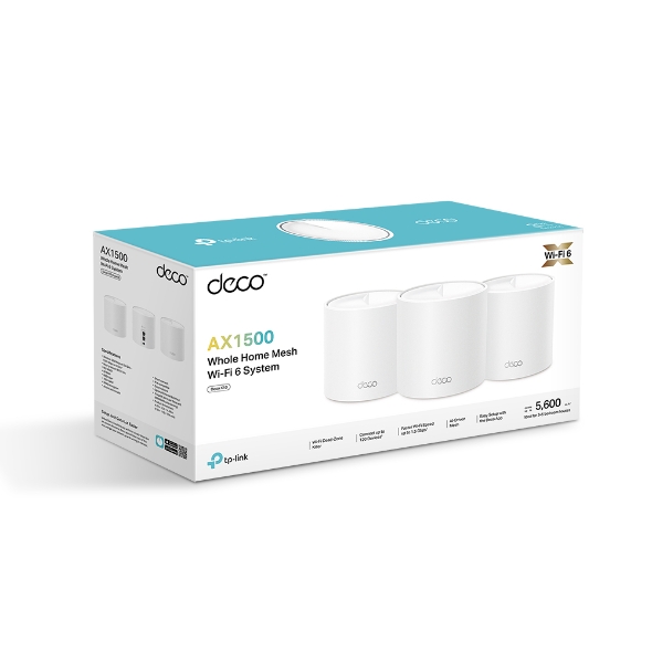 Tp-Link MESH, wireless, router AX1500, pt interior, 1500 Mbps, port LAN, WAN, 2.4, Deco X10(3-pack) - imagine 7