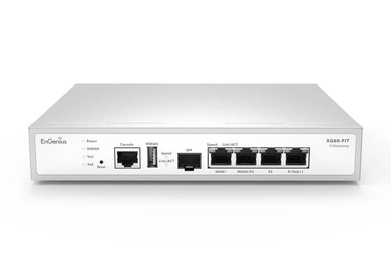 ENGENIUS Managed Desktop 5-port gateway Gateway with 1 x PoE+, XG60-FIT