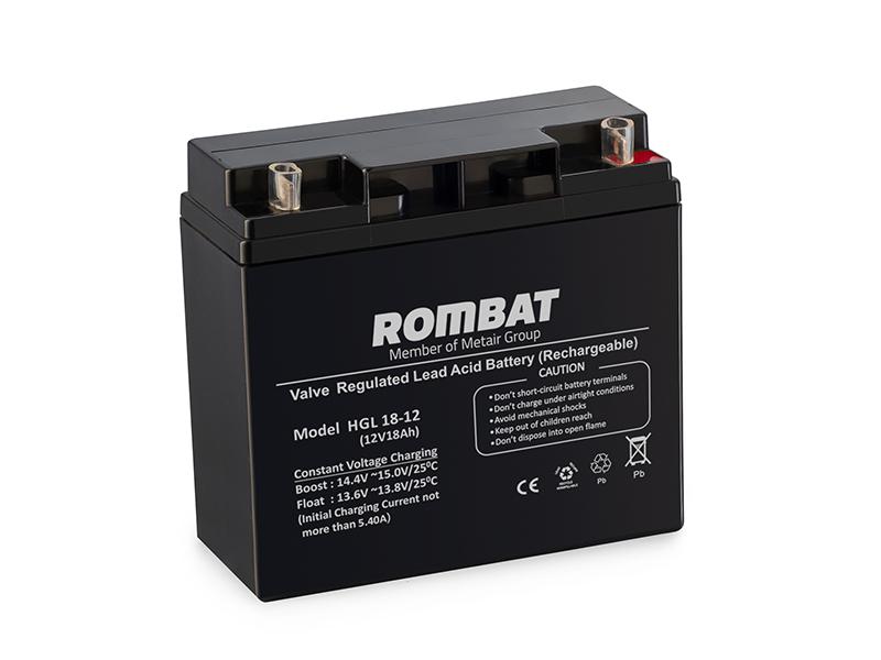 ROMBAT Acumulator stationar 18Ah/12V; Dimensiuni: 181 x 77 x 167 cm., HGL12-18