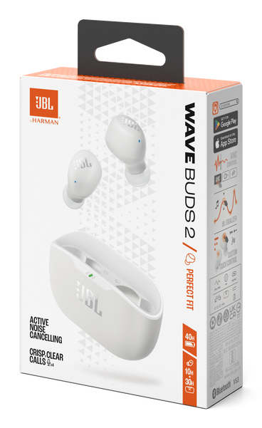 JBL Wave Buds 2, 10 ore, Bluetooth 5.3, Alb, JBLWBUDS2WHT - imagine 10