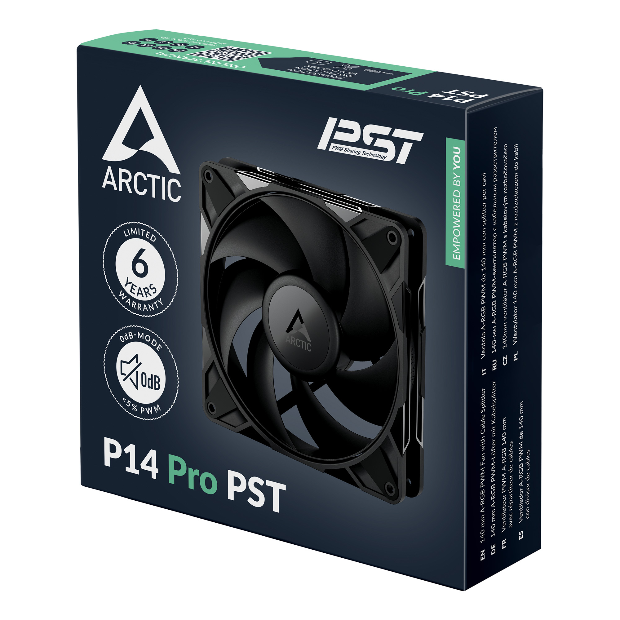 Arctic Ventilator P14 Pro PST, 140mm, 600 - 3000 RPM, FDB, 110 cfm, 4-Pin Fan Plug +, ACFAN00314A - imagine 6