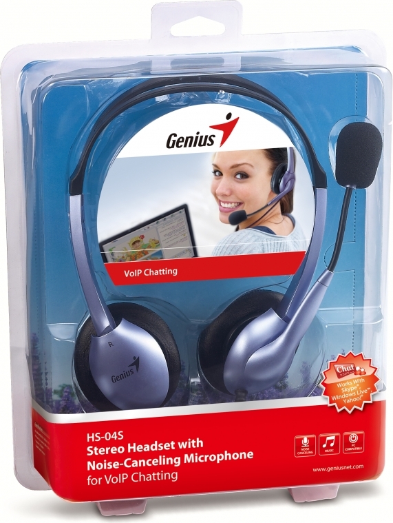 Genius CASTI, HS-04S, cu fir, standard, utilizare multimedia, microfon pe brat, 31710025100 - imagine 3
