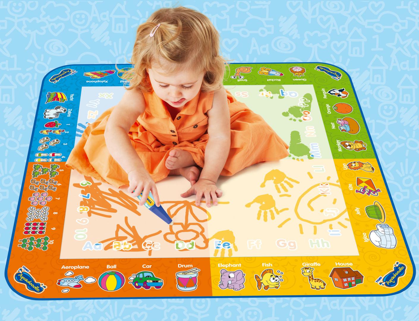 TOMY SET PENTRU DESEN CU APA, COVOR SI STILOU, AQUADOODLE, T72370 - imagine 2