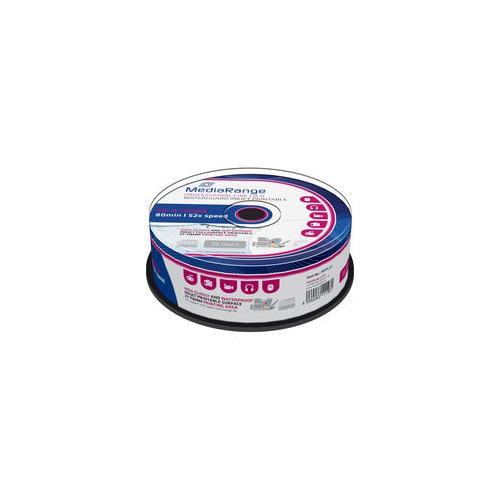 MediaRange CD-R 700MB|80min, fullsurface ink printable, Cake 25, MRPL512
