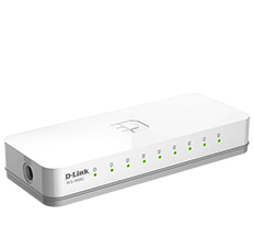 D-Link SWITCH 8 porturi 10/100Mbps, carcasa plastic, alb, DES-1008C