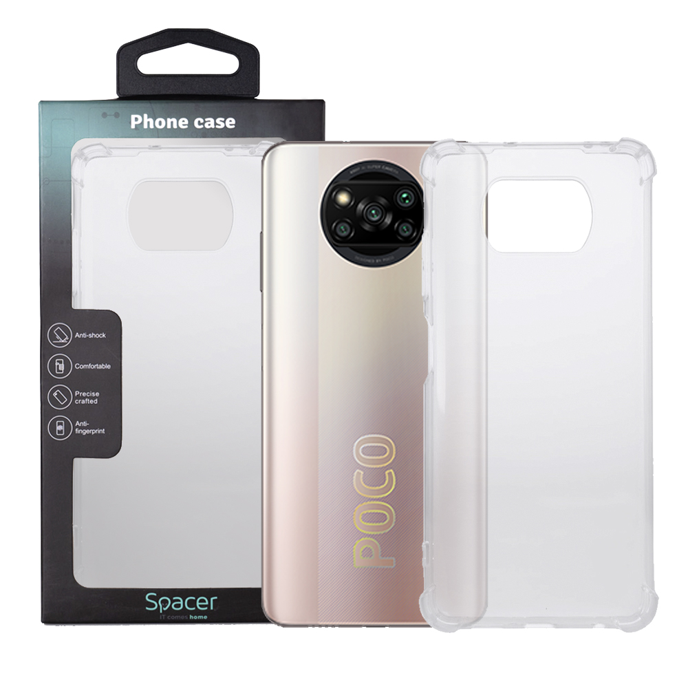 SPACER Husa Xiaomi Pocophone X3 Pro 5G, transparenta, grosime 1.5mm, protectie, SPPC-XI-PC-X3P5G-CLR