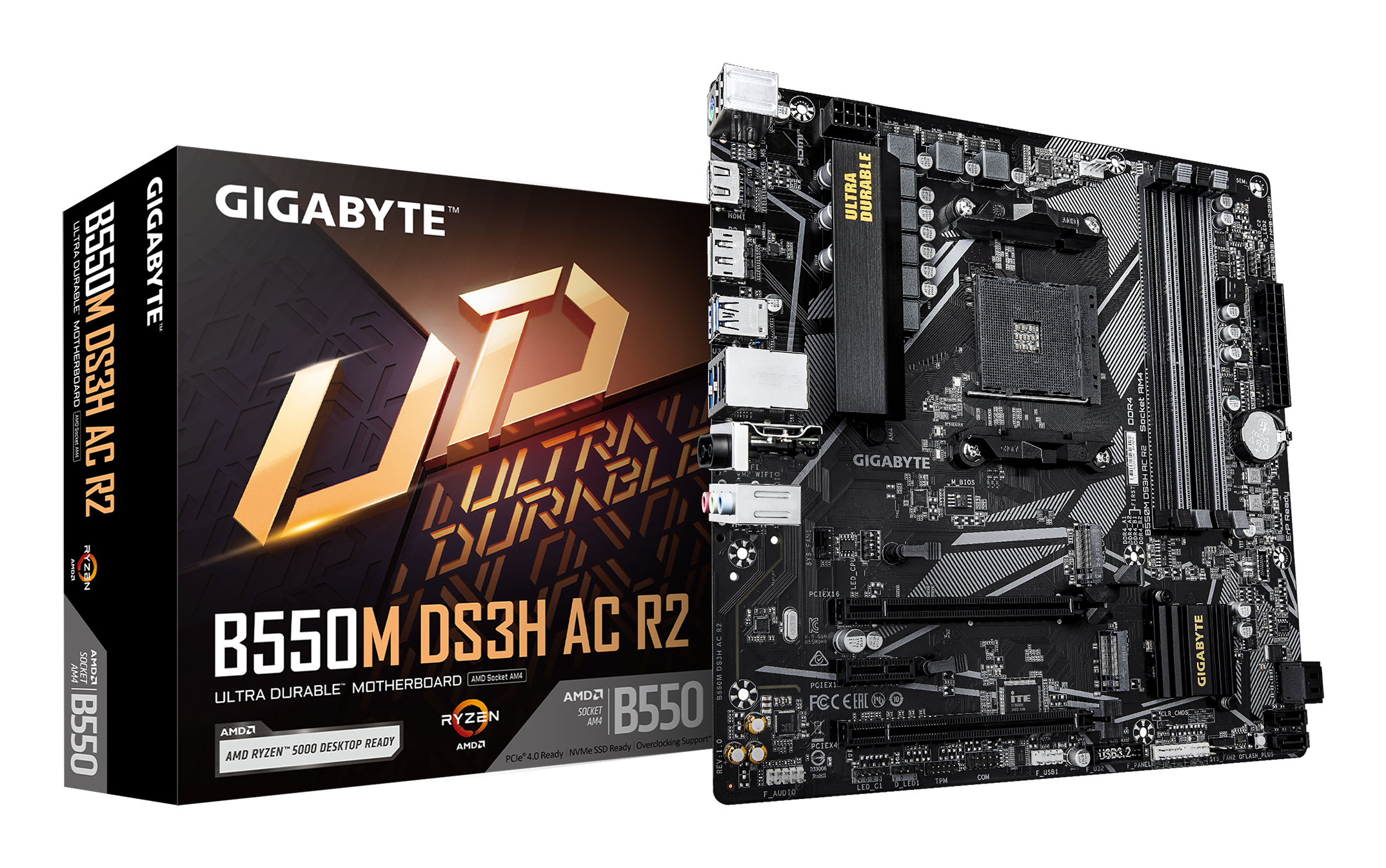 Gigabyte MB AM4, B550M DS3H AC R2