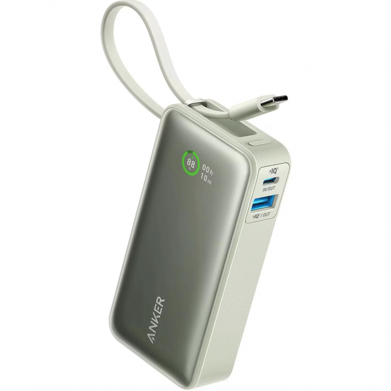 Anker POWER BANK Nano 10.000 mAh, 30W PD si Power IQ 3.0, 1 x USB, 1 x USB-C, cablu USB-C, A1259G61