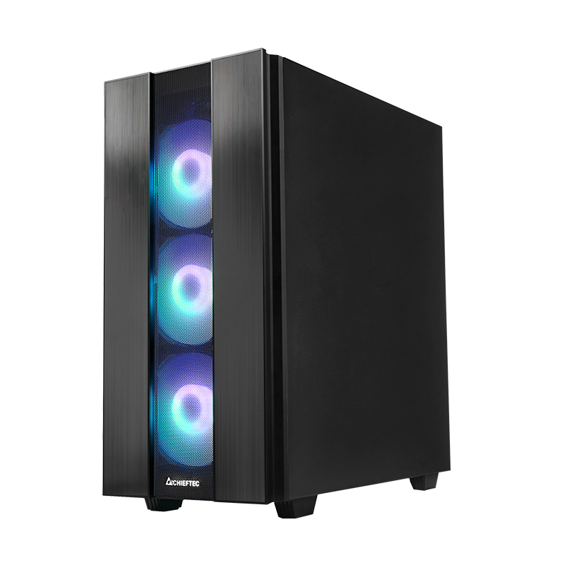 CHIEFTEC CARCASA HUNTER 2, Middle Tower,ATX fara sursa, sticla securizata,4xfan ARGB,USB, GS-02B-OP - imagine 2