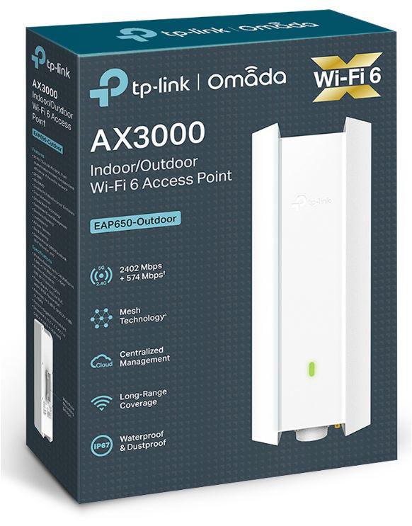 TP-LINK Access point, Poe, Dual-band, WiFi 6 - AX, EAP650-OUTDOOR - imagine 3