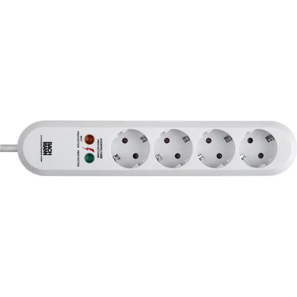 Bachmann PRELUNGITOR, Schuko x 4, conectare prin Schuko (T), cablu 1.5 m, protectie, B381.2212K