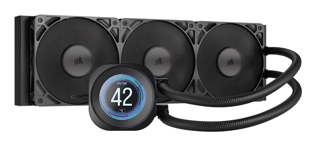 Corsair Cooler Lichid NAUTILUS 360 RS LCD, AIO 360mm, 2.1 IPS, PWM Zero RPM, Intel/, CW-9061033-WW