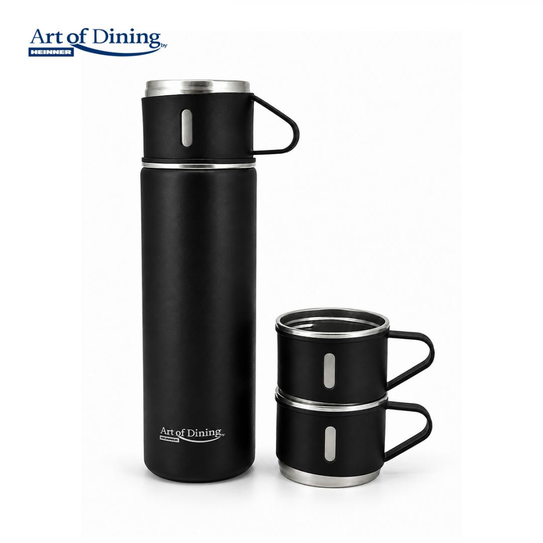 HEINNER SET TERMOS QUATTRO SIP NEGRU, COOKING BY, HR-JN-4QSN