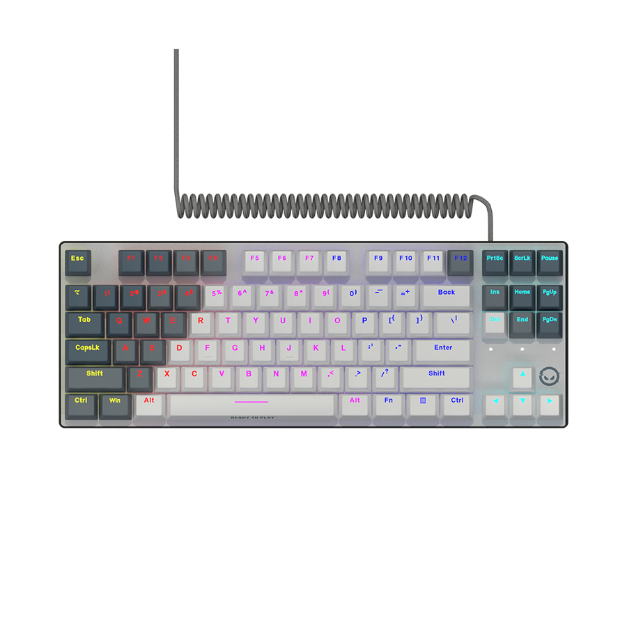 LORGAR Azar 514TKL, Wired RGB mechanical gaming keyboard, white, EN layout, LRG-GK514TKL-WH-US