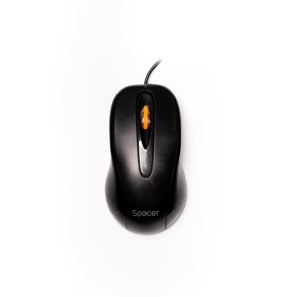 SPACER Mouse, 1000 dpi, Negru, SPMO-F01 - imagine 2