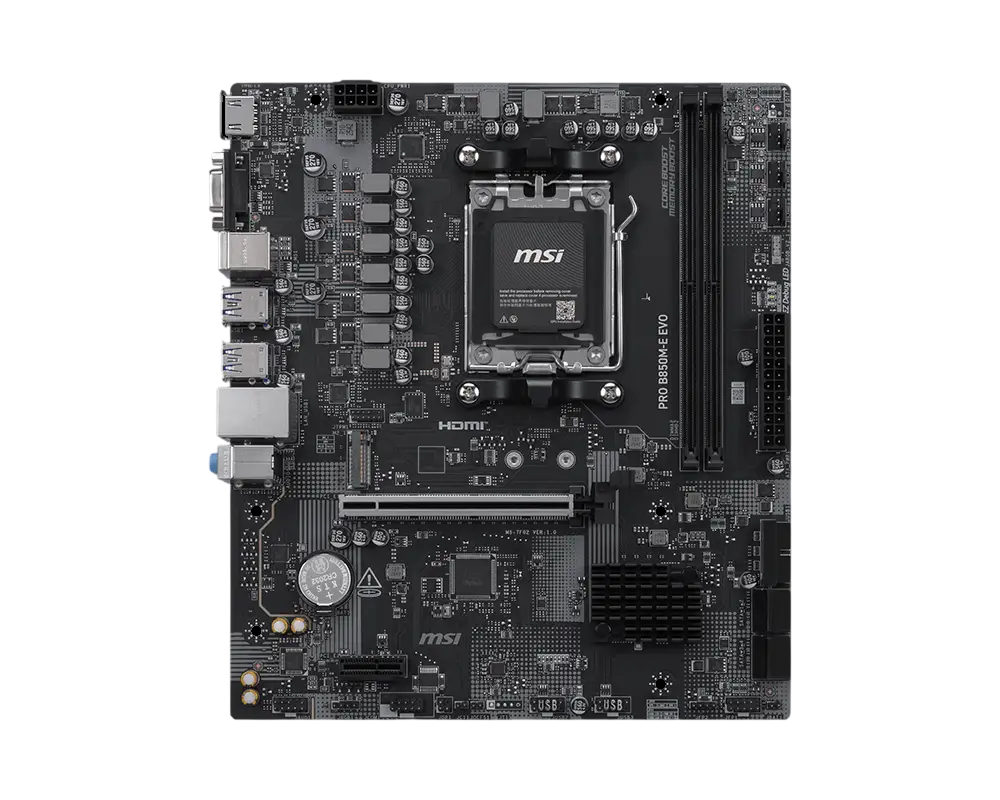MSI Placa de baza, AMD B850, Socket AM5, mATX, Negru, PRO B850M-E EVO