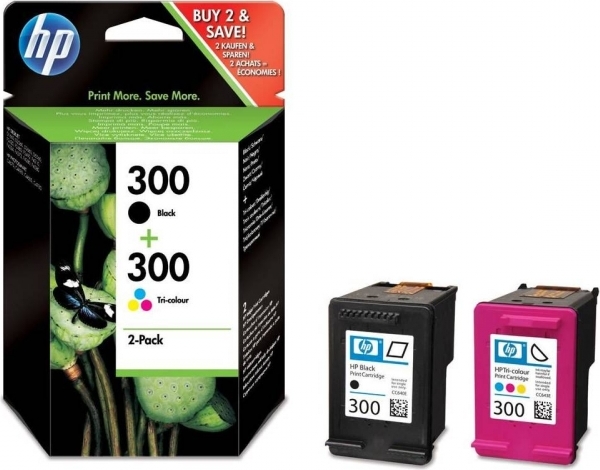 HP Combo-Pack Original CMYK, nr.300 pentru DJ D2530|2560|5560|F2420|2480|4580|PS C4680|4780, CN637EE