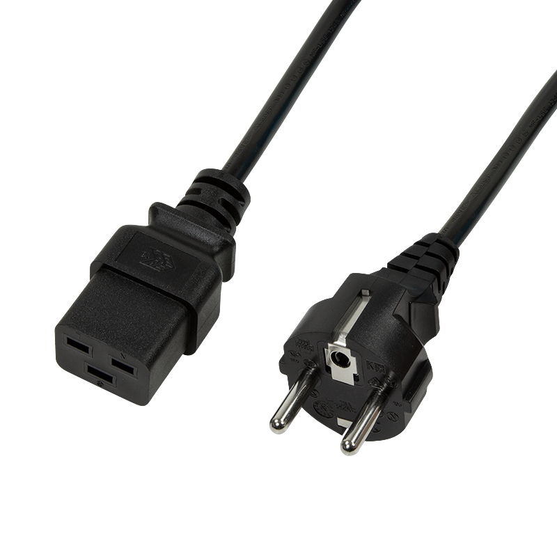 Logilink CABLU alimentare 1m, intrare Schuko, iesire C19, 16A, testat VDE, 3x1mm, black, CP151