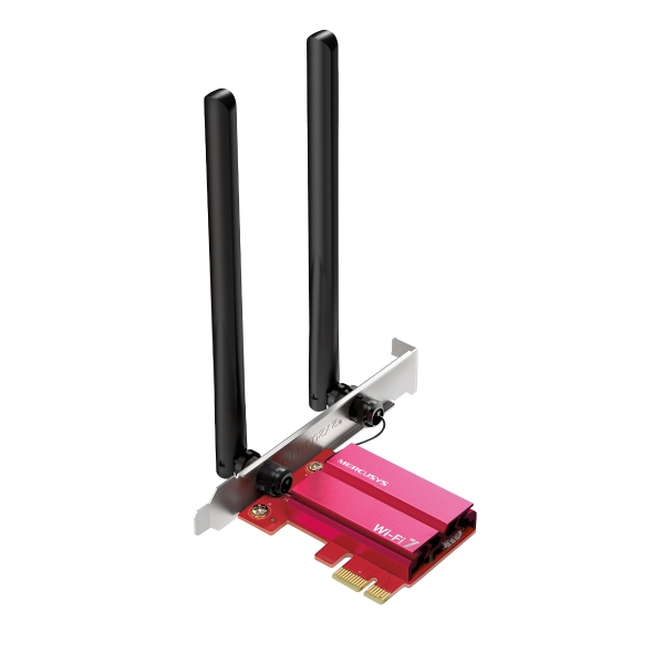 Mercusys ADAPTOR RETEA, BE6500 intern PCIe wireless 2.4 GHz | 5 GHz | 6Ghz, Bluetooth 5.4, MA37BE