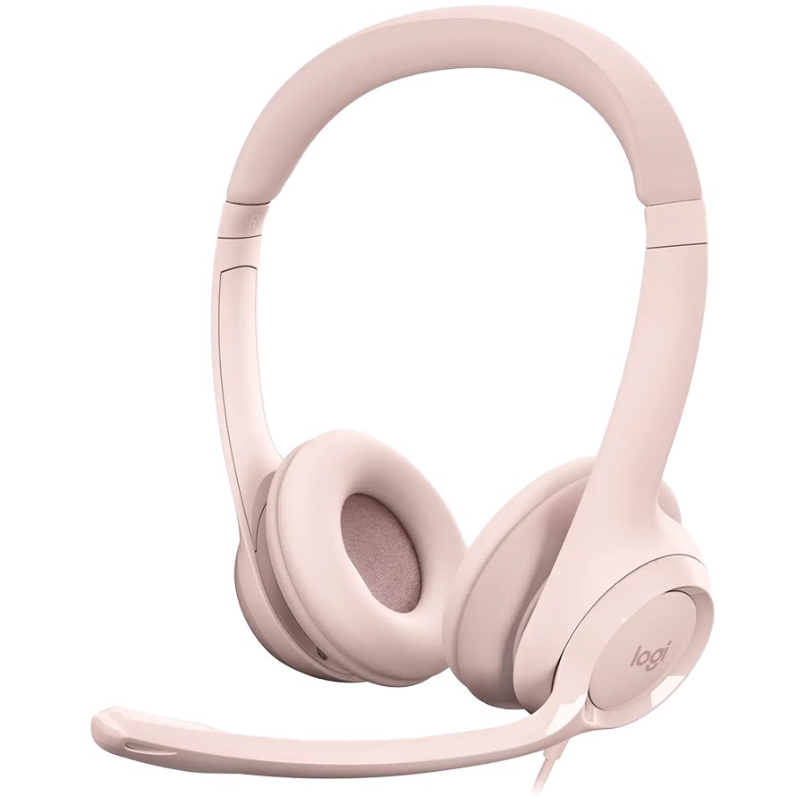 Logitech H390 Corded Headset - ROSE - USB, 981-001281