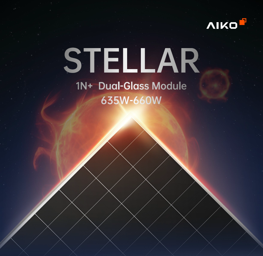 AIKO Panou Solar Fotovoltaic Monocristalin STELLAR 1N+ Dual-Glass, N- Type ABC, AIKO-G645-MCH72DW