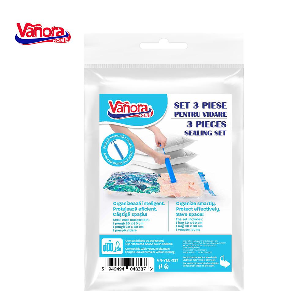 VANORA SET 3 PIESE PENTRU VIDARE CU POMPA, VANORA HOME, VN-YMJ-3ST