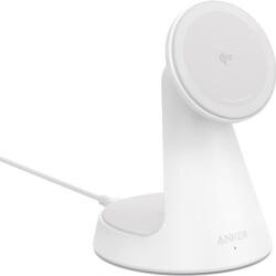 Anker Incarcator wireless MagGo Stand Qi2 360 15W pentru iPhone 16/15/14/13/12, Alb, A25X1H21