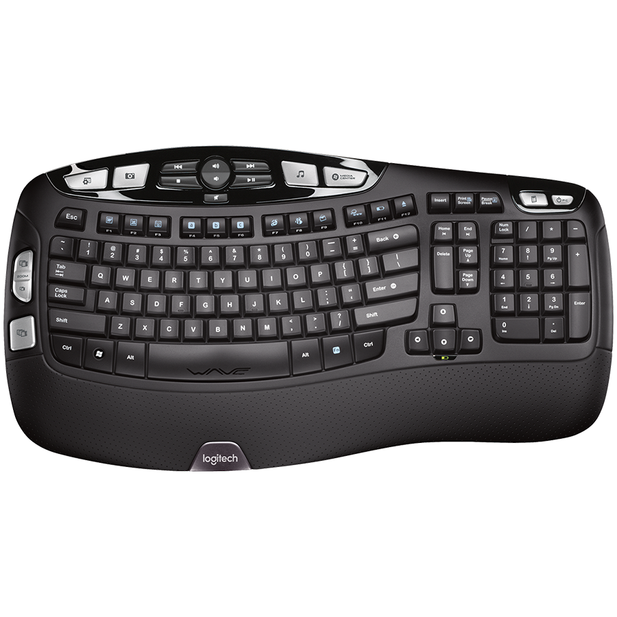 Logitech Wave Bluetooth ergonomic keyboard - GRAPHITE - US INTL, 920-012304