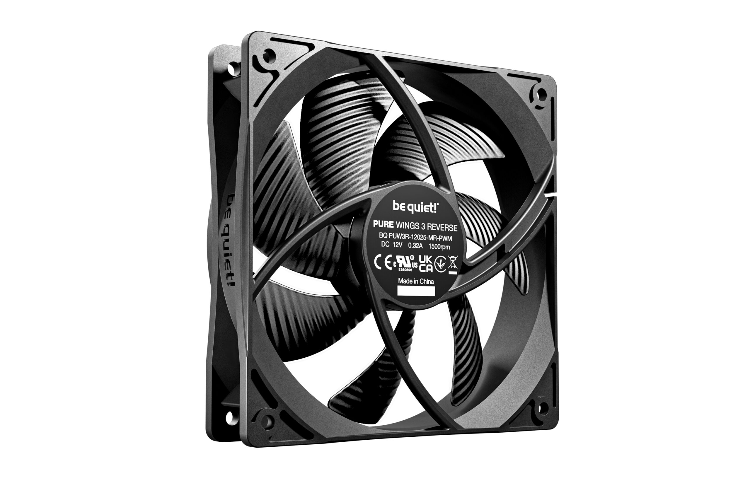 Be Quiet Set 3 ventilatoare PURE WINGS 3 reverse, 120mm, 1500 RPM max, Rifle Bearing, 80 cfm, BL137