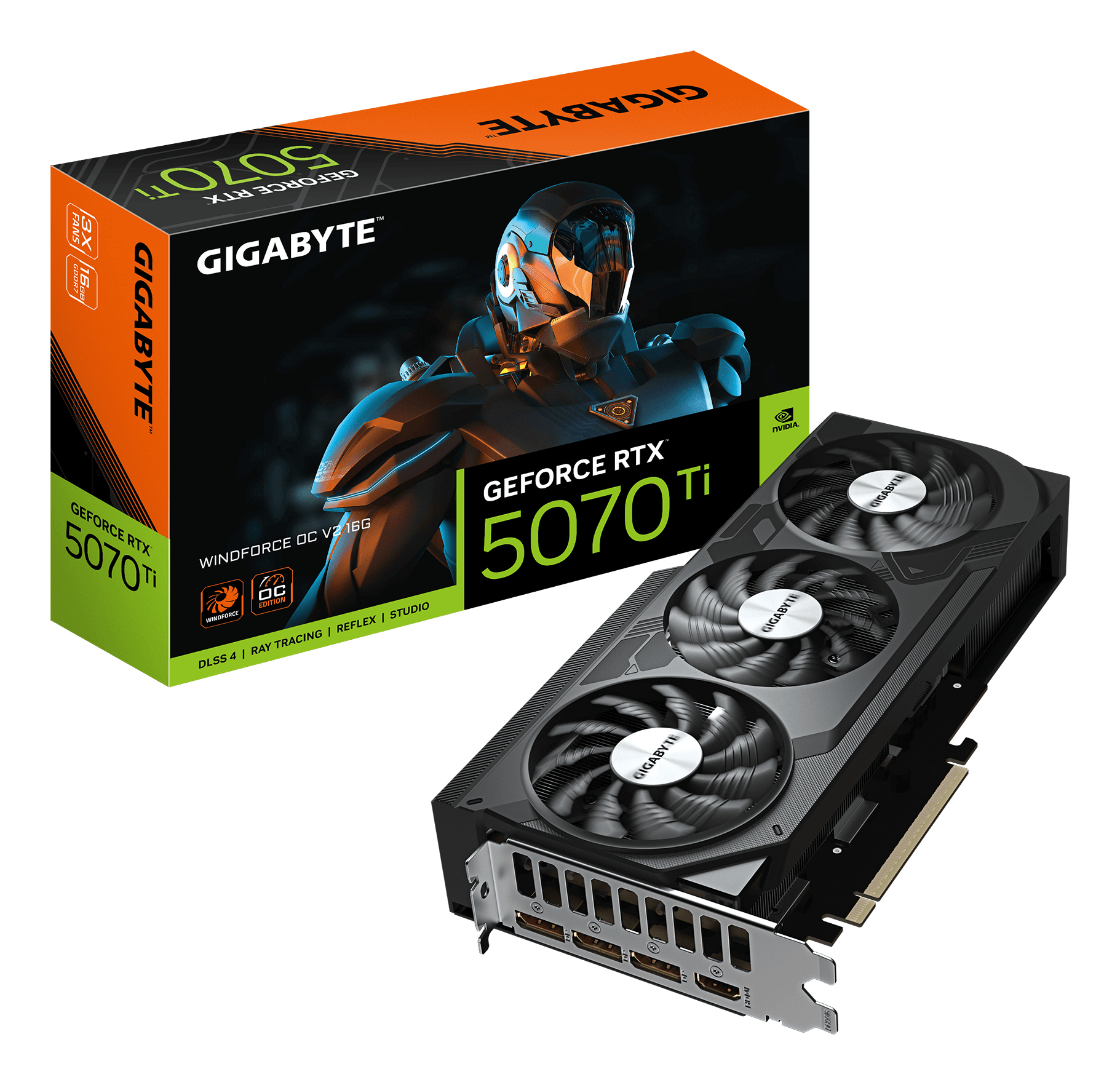 Gigabyte GeForce RTX 5070 Ti WINDFORCE, GV-N507TWF3OCV2-16GD