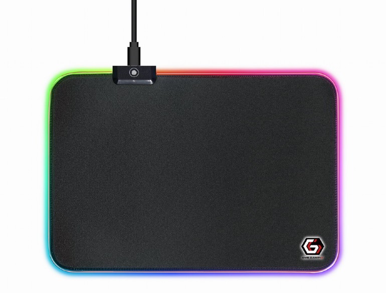 Gembird MousePAD - gaming, cauciuc si material textil, 350 x 250 x 4 mm, Iluminare 10, MP-GAMELED-M