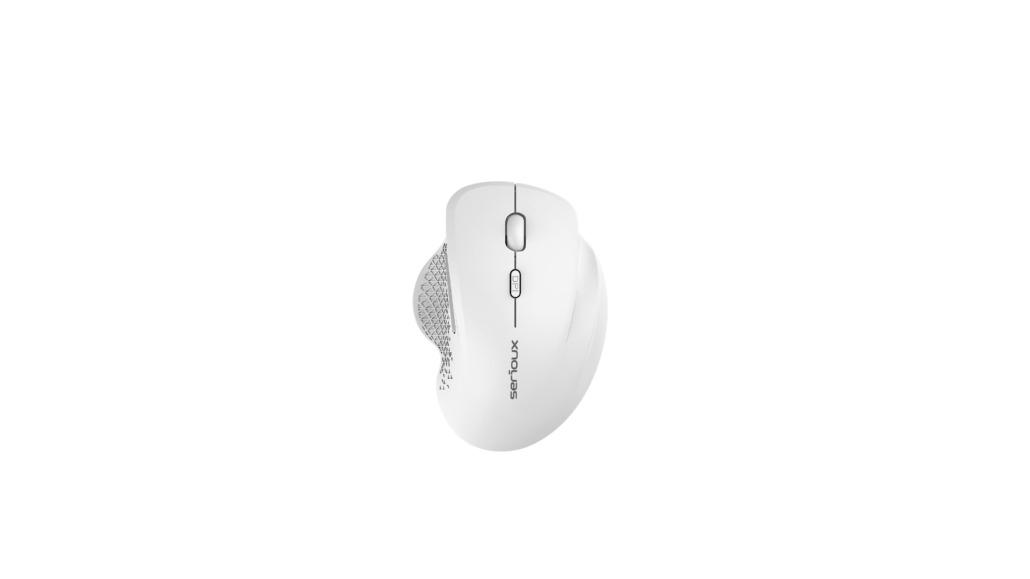 SERIOUX Mouse Glide 515 Wireless, Alb, Senzor: Optic, DPI: 800/ 1200/ 1600, SRXM-GLD515-WH