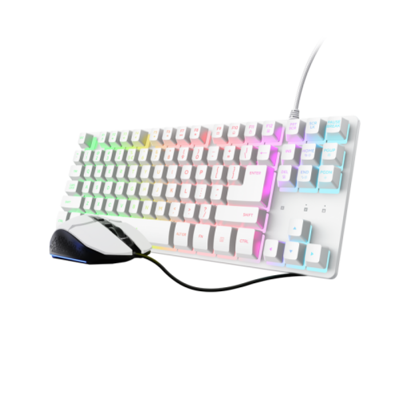 TRUST Kit Wireless tastatura si mouse GXT 798TW 2-IN-1, Alb, TR-25951