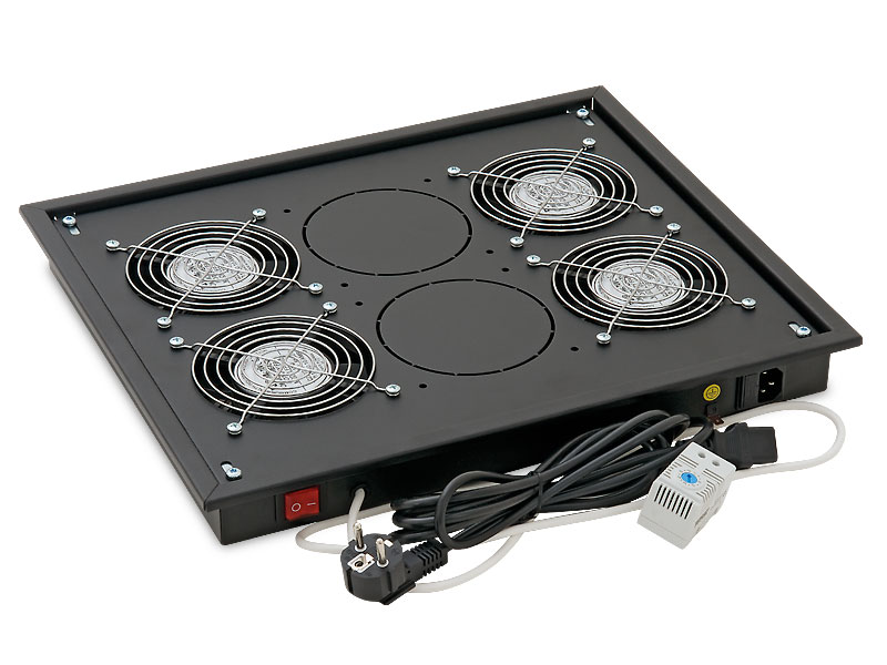 Triton PANOU ventilatie pentru rack de podea 19, 4 ventilatoare 230V/60W cu termostat, RAB-CH-X04-X3