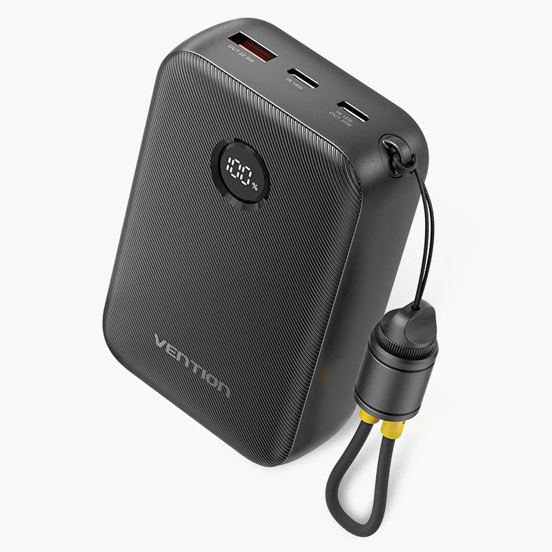 Vention Power Bank 20000mAh Power Bank (USB-C + USB-C/USB-C/USB-A) with Built-in USB-C to, FKBB0-C