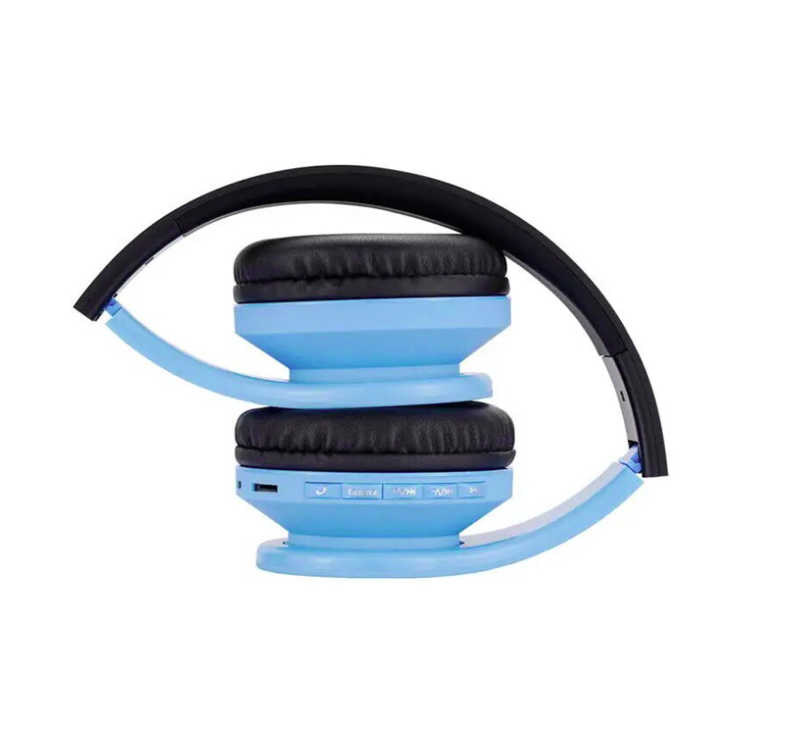POWERLOCUS Casti Gaming Head-band P1Kids, Wireless/Wired, Albastru, P1KIDS-BLACKBLUE - imagine 2