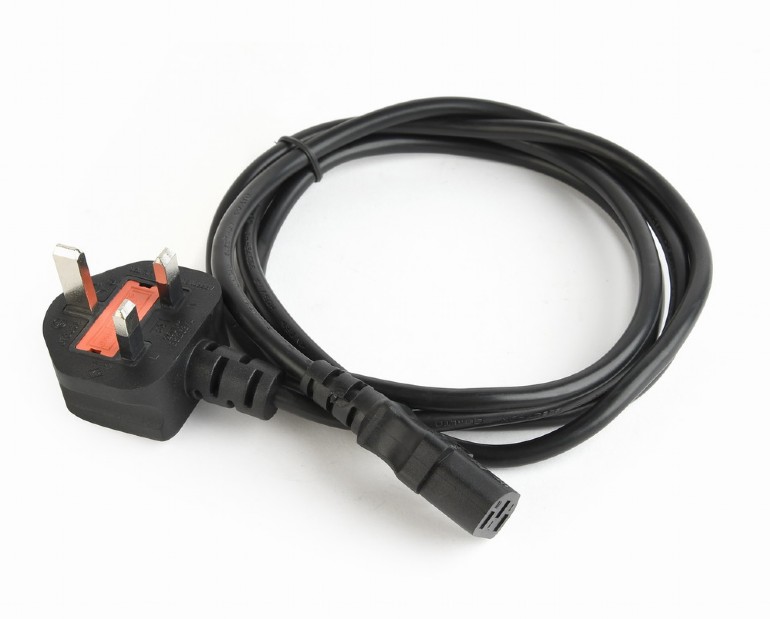 Gembird CABLU alimentare 1.8m, intrare Shucko UK 3pin, iesire C13, 5A, bulk, black, PC-187
