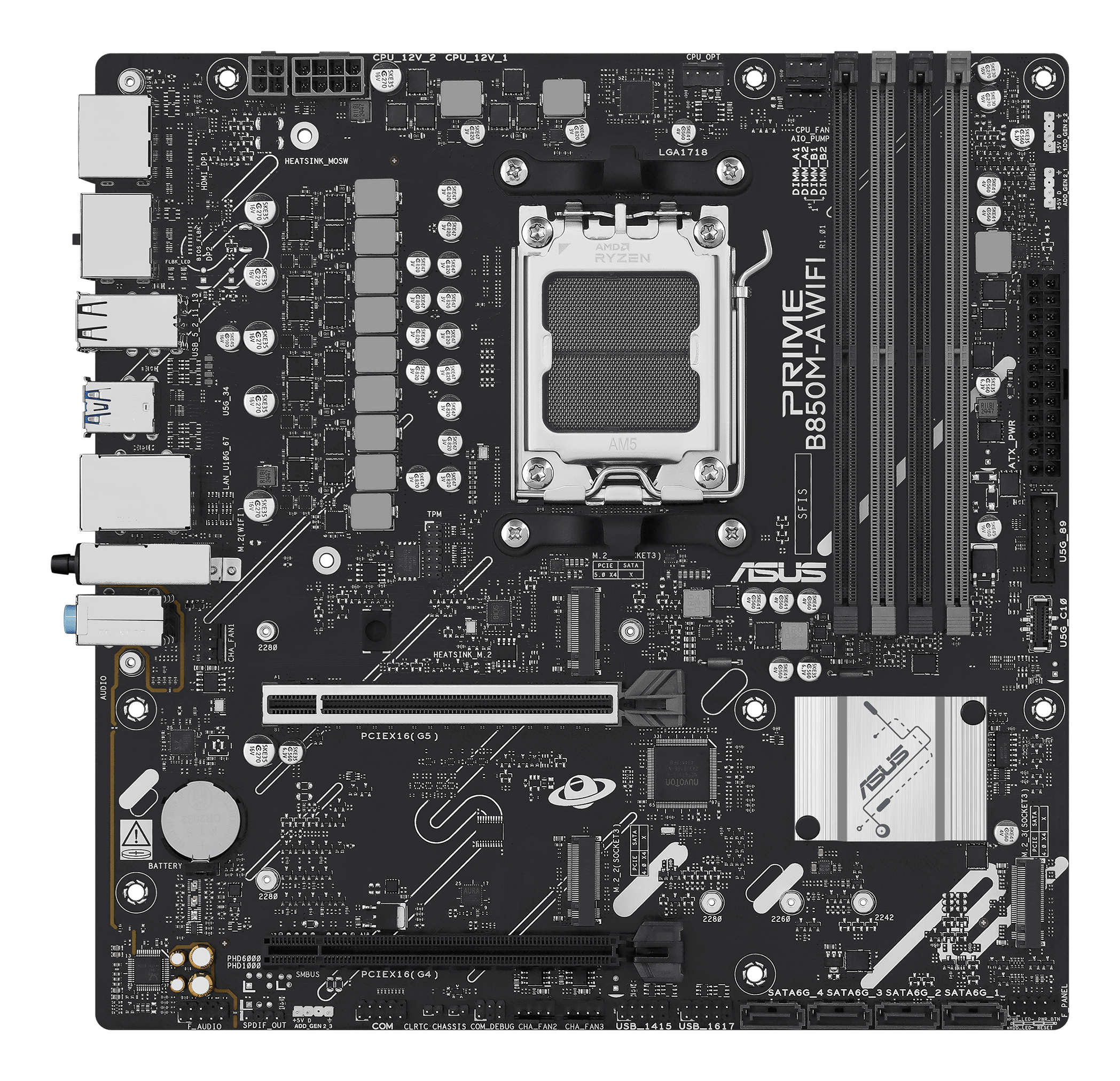 Asus MB AMD B850 SAM5 MATX/, PRIME B850M-A WIFI - imagine 2