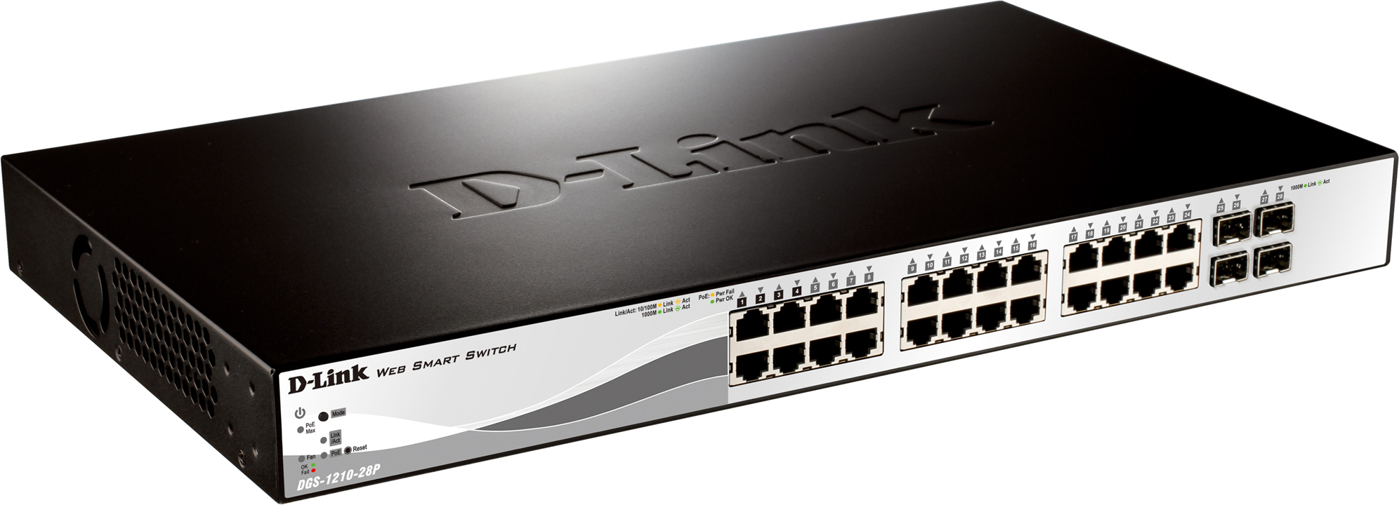 D-Link SWITCH SMART 24 porturi Gigabit + 4 porturi Combo SFP, DGS-1210-28