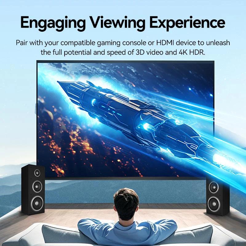 Vention Cablu video, HDMI (T) la HDMI (T), 0.75m, rezolutie 4K la 60Hz, conectori auriti, AACBE - imagine 5