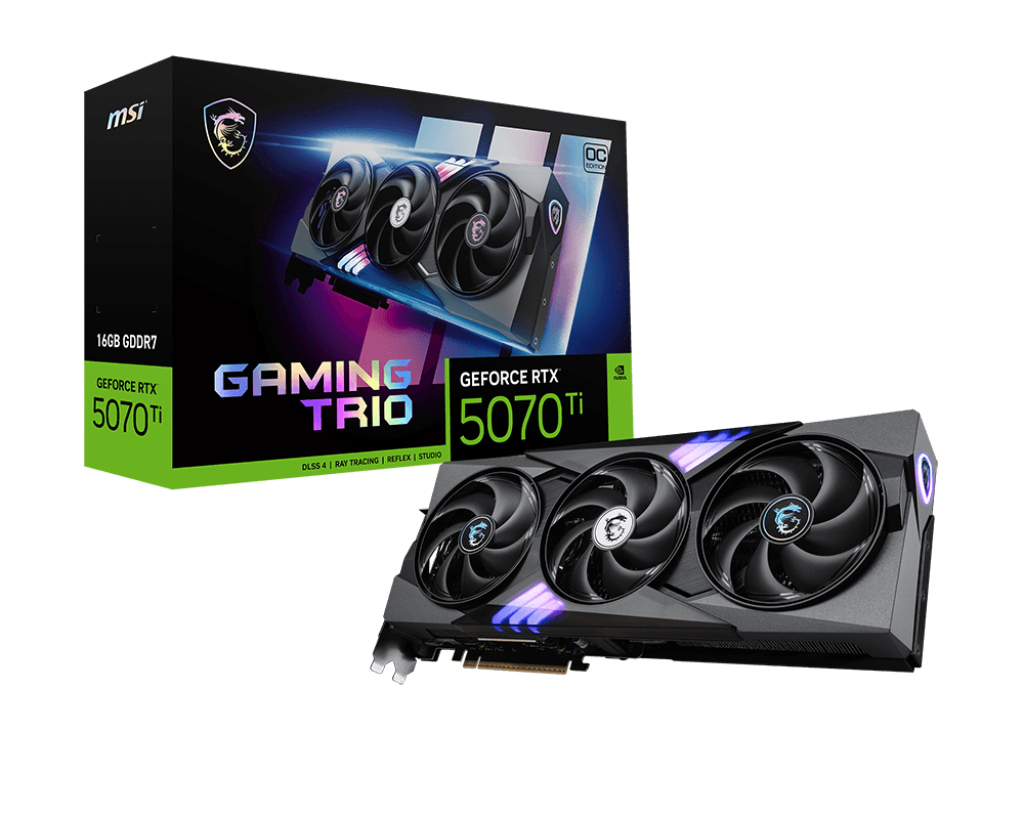 MSI PLUS, GDDR7, 256 bit, Negru, GeForce RTX 5070 Ti 16G GAMING TRIO OC