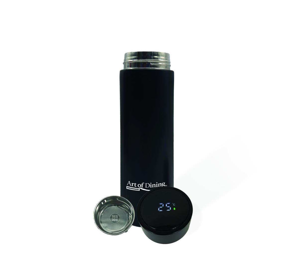 HEINNER TERMOS INOX 450 ML, CU INDICATOR LED PENTRU TEMPERATURA, NEGRU, ART OF DINNING, HR-AER-TM45N - imagine 4
