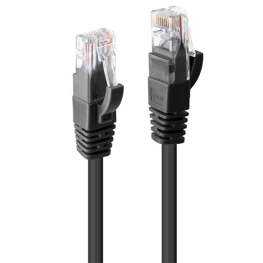 Lindy Cablu 1m Cat.6 U/UTP, Black, LY-48077